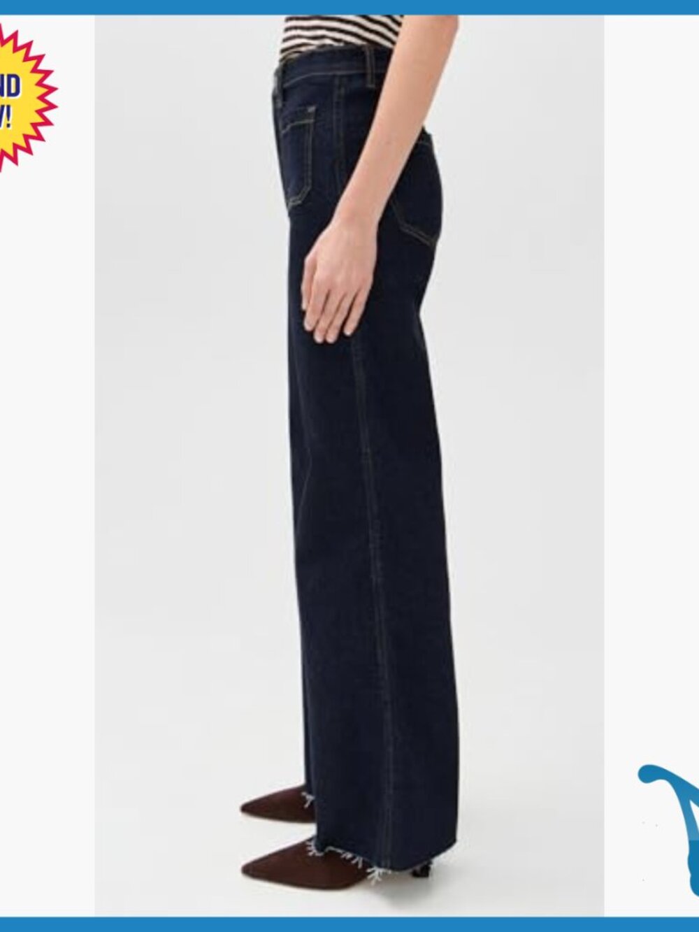 Mid-Weight Stretch Denim Jeans, 31in Inseam, Raw Hem - Picture 4 of 6